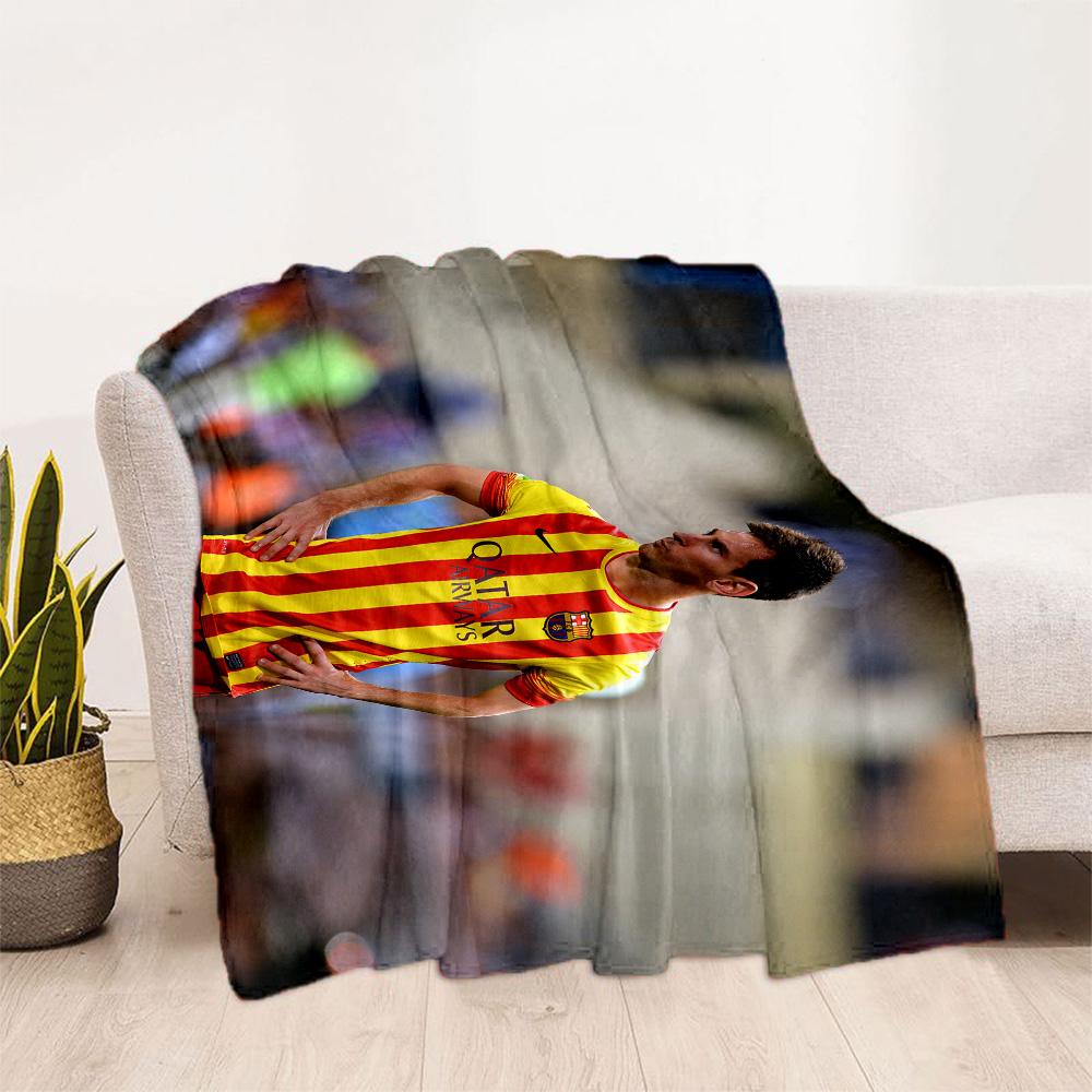 Messi Celebrates Victory Blanket Warmthful Decor Great for Office Chair Picnics Bedding All-Season Use Modern Style