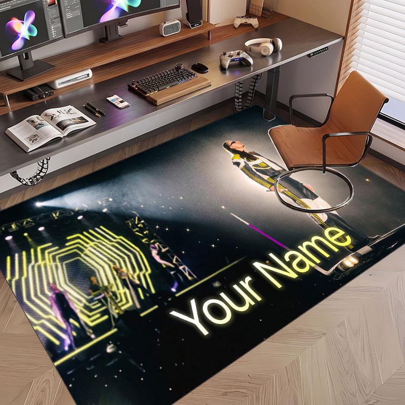 Custom Name Crystal Velvet Rug,Apache 207 Comfortable Anti Slip Floor Mat For Room Decoration