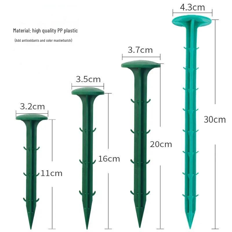 Weed Barrier Fabric Ground Nails - Black Plastic, Ideal for Orchard, Greenhouse, and Horticultural Use.