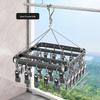 Aluminum Alloy Multi-Clip Clothes Drying Rack for Balcony and Underwear