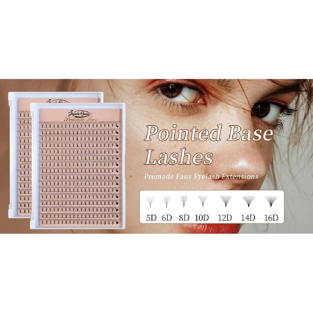 Goddess 320 Fans Premade Volume Fans 4D 5D 6D 8D 10D 12D 14D 16D 20D Individual Lashes Extension Pointy Stem Pre Made Faux Mink