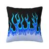 Fashion Red Burning Fire Racing Flames Cushion Cover Velvet Throw Pillow Case for Car Square Pillowcase Bedroom Decoration