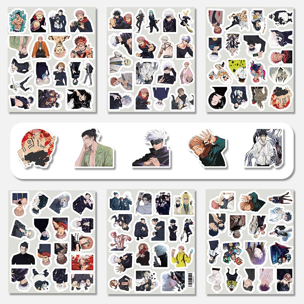 Set of 309 Jujutsu Kaisen Stickers Featuring Popular Characters: Gojo Satoru & Itadori Yuji for Your Diary.