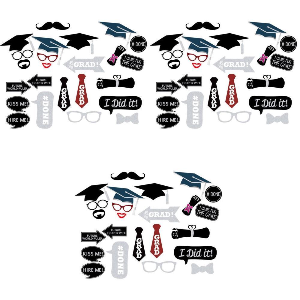 Premium Quality Graduation Photo Booth Props With Timeless Design And Fun Mustache On Stick