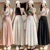 2026 New Fashion Versatile Summer Maternity Pants - Loose, Thin Style with Drawstring, Yamato Skirt Design, No Belly Support, Long Length