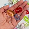 20pcs 20x30mm Clear Colorful Acrylic Oval Link Chain Connector Beads for Jewelry DIY Bracelet Necklace Phone Chain Accessories