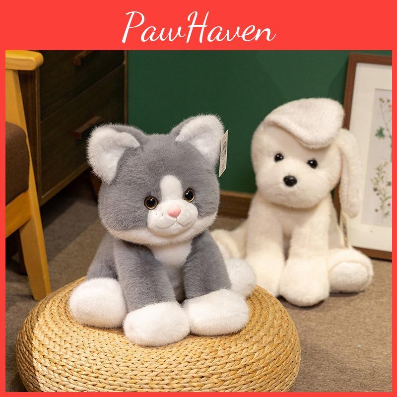 Cat Cuter Fox Dog Plush Dolls With Plush Filling For Kids Playroom Decoration