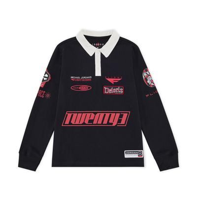 Jordan Μπλουζάκι Flight Deloris Σειρά Air 23 Βασική Σειρά Μόδα Απλό Πουλόβερ Μακρυμάνικο Παιδικά Τοπ Μαύρο IB8350-010