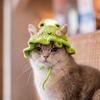 2023 Cartoon Handmade Warm Elastic Pet Cap Frog Hat for Party Photo Props Cat Hat