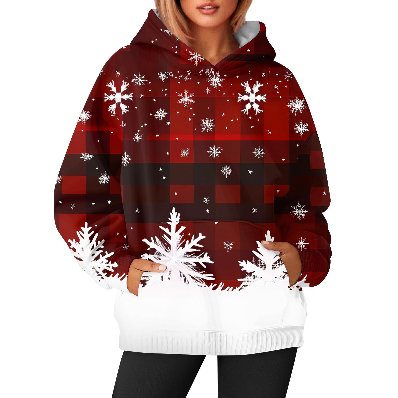 

Женская модная и повседневная толстовка с капюшоном и длинными рукавами с принтом L винный