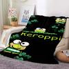 3D Printed Big -eyed Frog Card Kero Kero Keroppi Blanket Living Room Bedroom Sofa Cover Blanket Children's Nap Sleeping Blanket