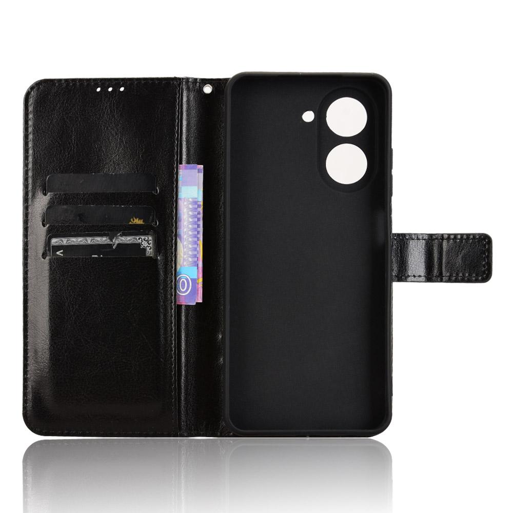 For Xiaomi Redmi A5 4G (171.7mm)/Poco C71 4G Case Crazy Horse Texture PU Leather Phone Wallet Cover