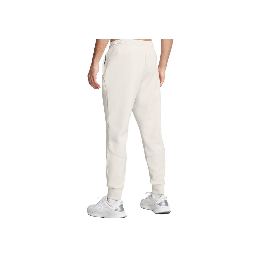 Under Armour Unstoppable Fleece Solid Color Fashion Versatile Popular Knitted Sports Pants Men Pants White 1379808-110