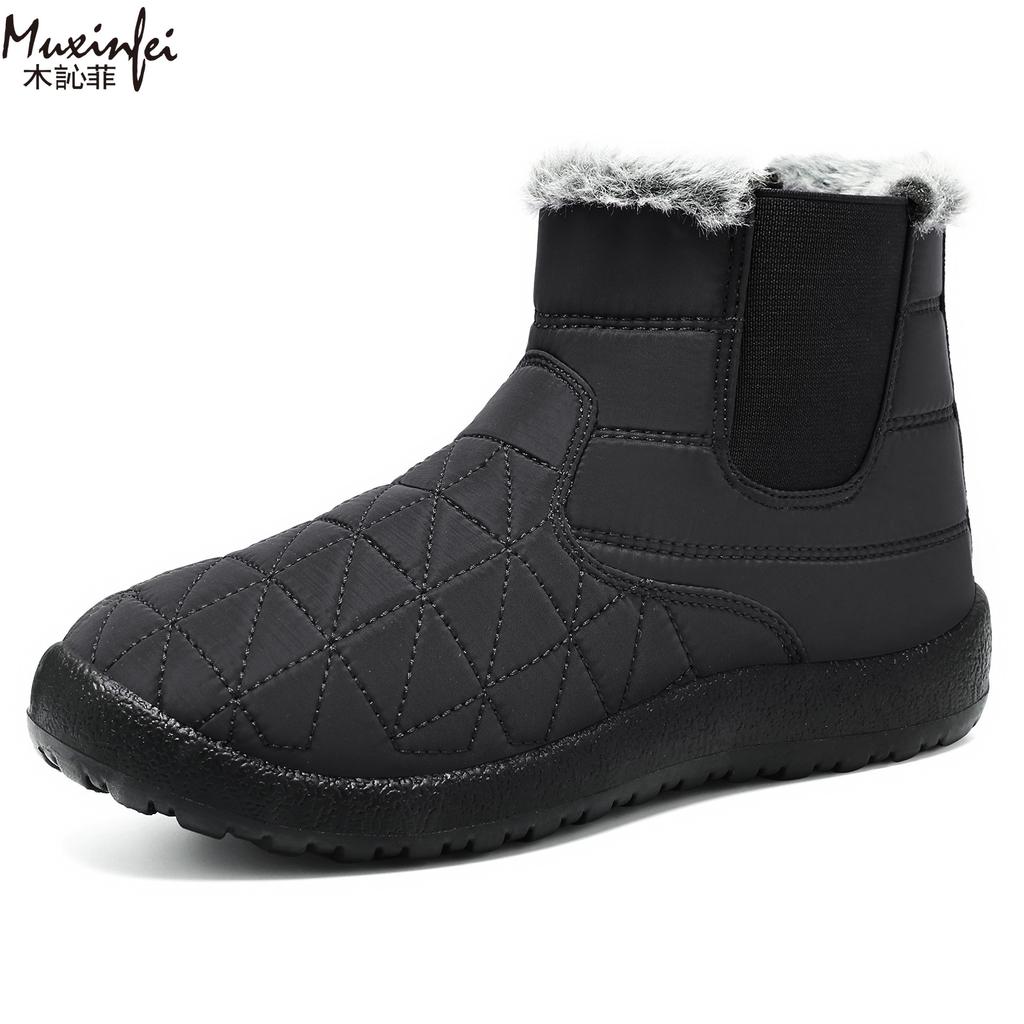 Fashion 2025 Women's Winter Cotton Boots New Soft Soled Anti Slip Snow Boots Short Boots with Thick Velvet Cotton Shoes