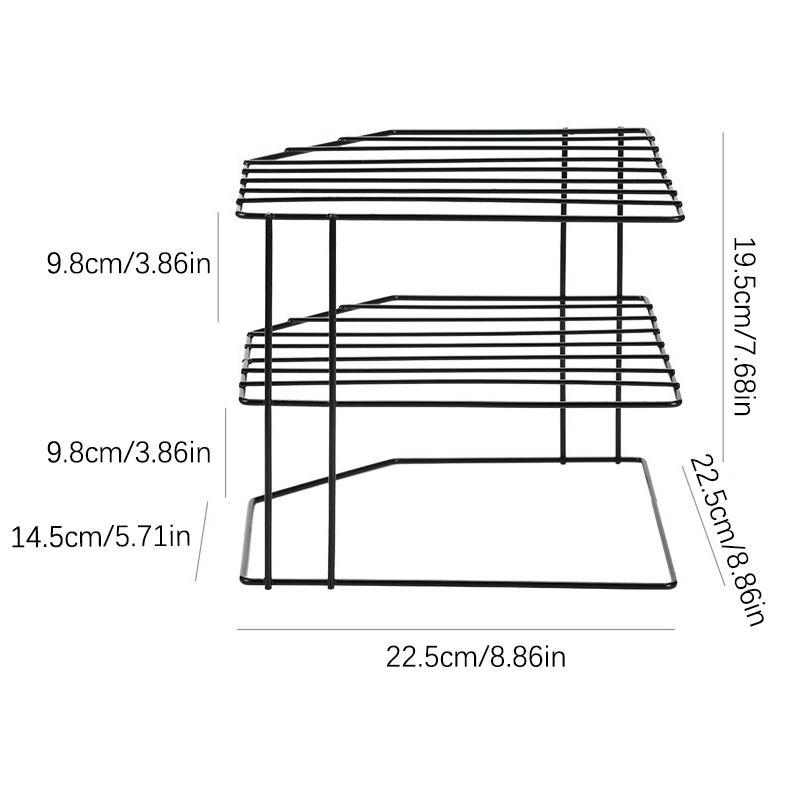 3 Layers Dish Drying Rack Kitchen Organizer Corner Shelf Pot Non Punching Storage Table Rack Under Sink Storage Rack