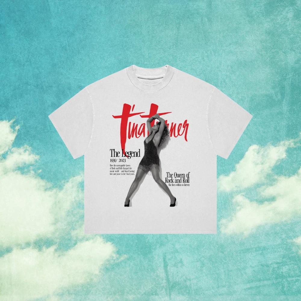 Tina Turner Graphic T T-Shirt Vintage Queen Of Rock Music Unisex Tee S-5XL S