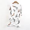 Women's Fashionable Printed Round Neck Long Sleeved Plush Warm Pullover Top