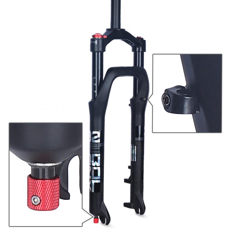 BOLANY Snow Bike Fork 20/26" Magnesium Alloy Air Fork 120mm Travel Shock Suspension 4.0 Fat Tire Fork Bike Accessories