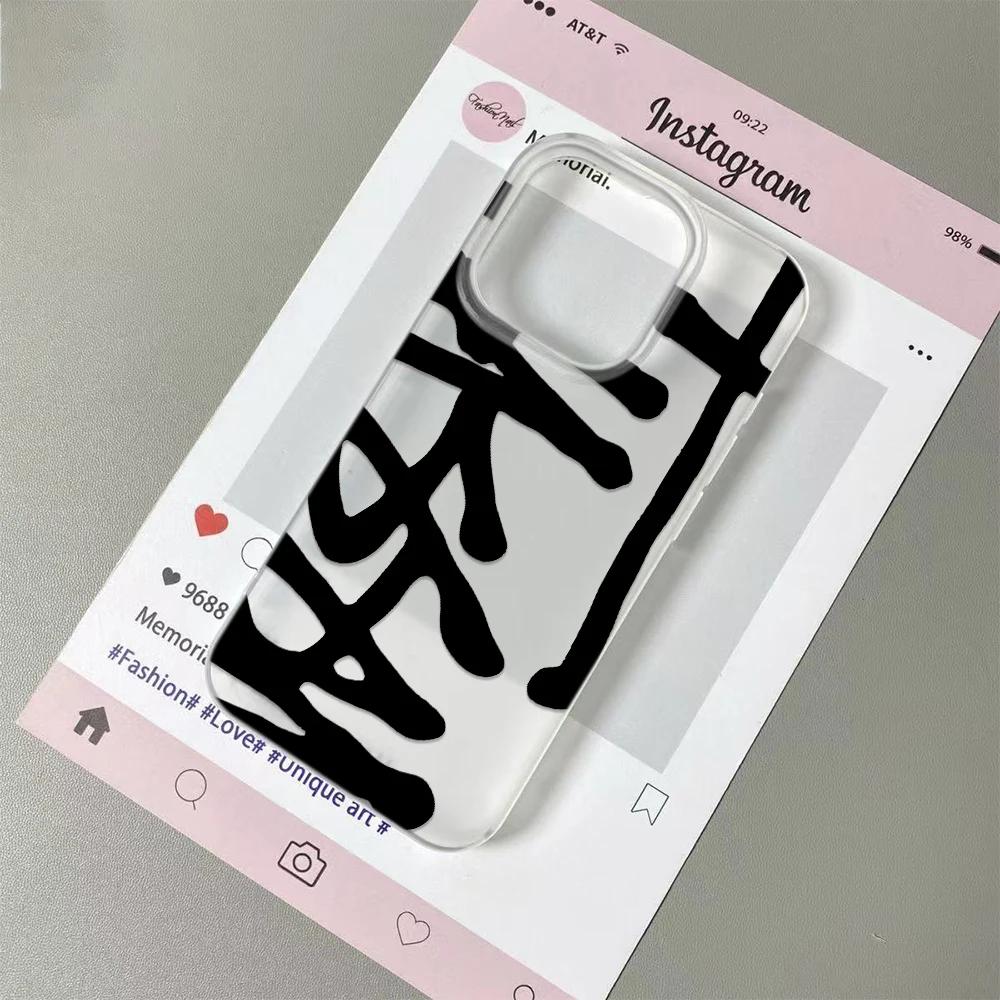

Personalized English Alphabet Simple Phone Case for iPhone 17 AIR 16E 15 14 13 12 11 PRO XSMAX MINI XR 7 8 PLUS Y2K Matte Cover iPhone 15 Plus