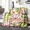 Pigs With Flowers Home Customization Blankets Comfortable Soft Lightweight Multipurpose Blanket For Picnic Sofa Office Bed Living Room Suitable As