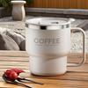 304 Stainless Steel Coffee Mug with Lid Double-Wall Travel Cup Spill-Proof & Leakproof Elegant Coffee Cup
