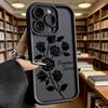 Black Roses Silhouette Art Shockproof Soft Phone Case For Xiaomi Redmi Note 15 14 13 12 11 10 9 8 Pro Anti-Slip Anti-Fall Cover