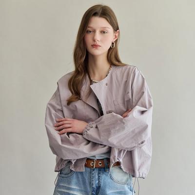 No Collar Shirring String Crop Jumper Zf05qj004nh