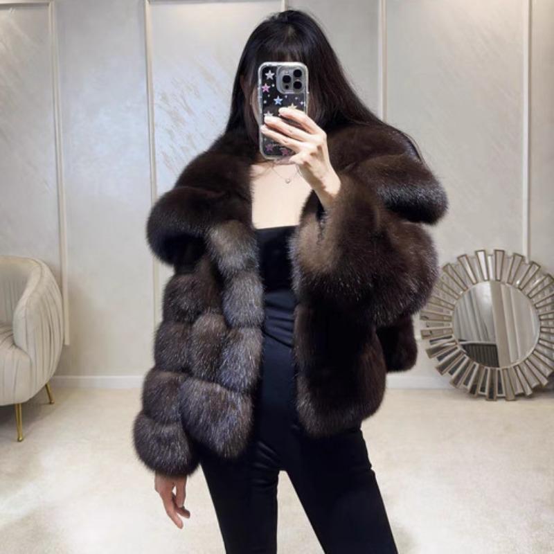 Environmentally friendly artificial fur imitation mink fur coat women's autumn and winter fashion new large lapel coat