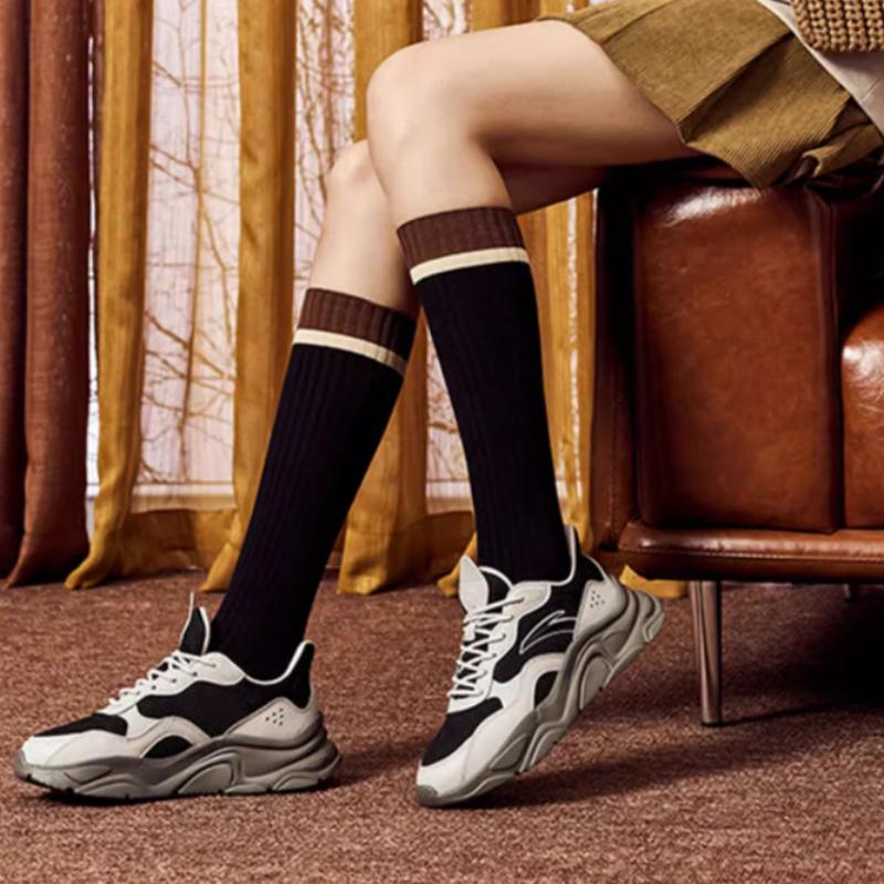 Anta Little Millennium Casual Versatile Shock Absorbing Wear Resistant Low Top Lifestyle Shoes Women Sneaker Black Gray 922348826-11