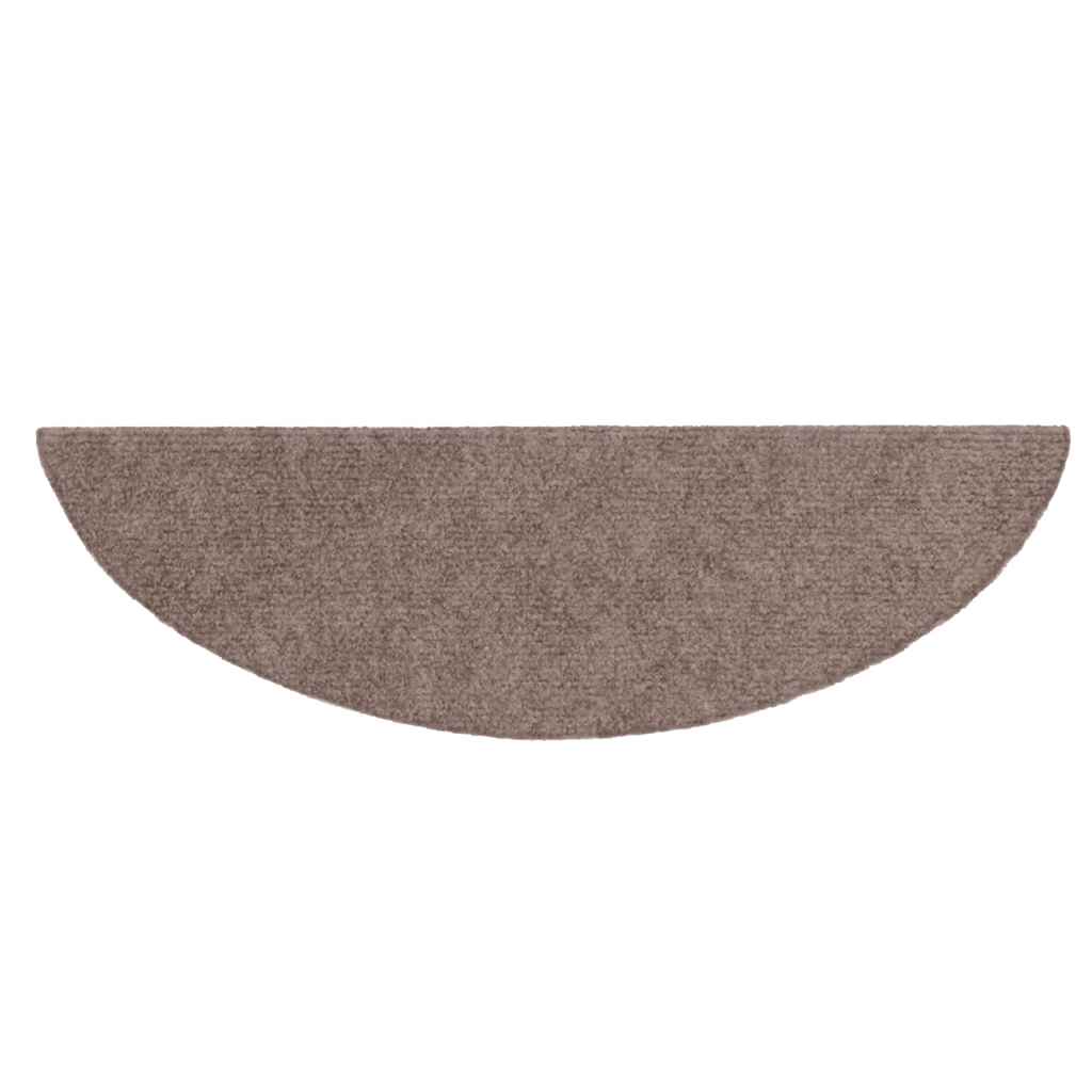 vidaXL Stufenmatten Selbstklebend 15 Stk. 56x17x3 cm Hellbraun Halbrund