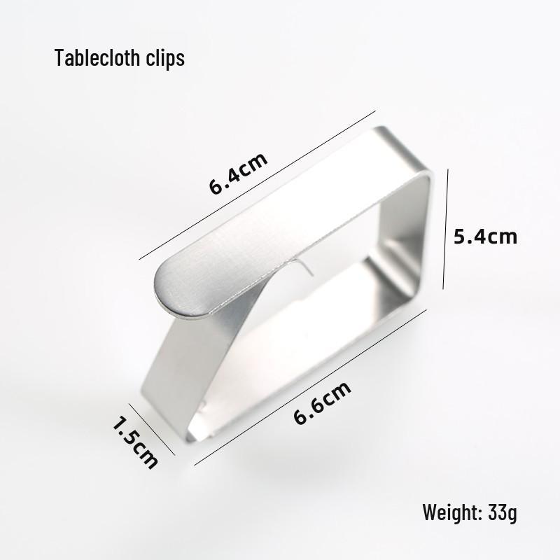 

Stainless Steel Adjustable Tablecloth Clips - Non-slip, Thickened Napkin Holders for Home Use