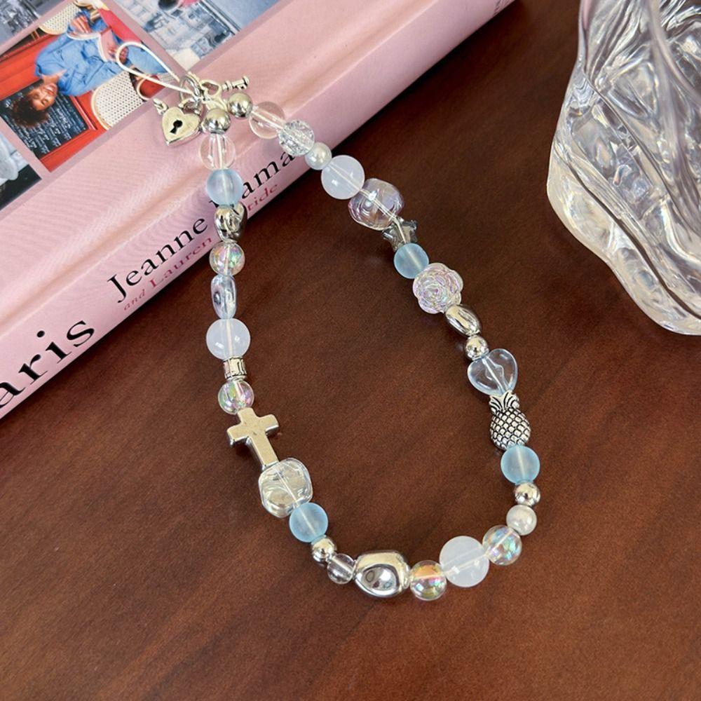 Heart Y2K Mobile Phone Charms Anti Lost Phone Lanyard Clouds Stars Phone Strap Female Lady Girl