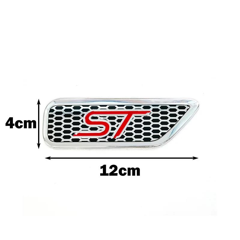 lczbn5 New 1pair 3D Aluminum Emblem ST Sport Fender Side Sticker Badge Accessories for Ford focus 2 fiesta ranger fusion mondeo mk2 mk4