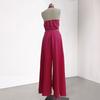 Comfortable Summer Pants Women's 2 Piece Outfits, High Neck Halter Sleeveless Top And Slimming Loose Trousers Wide Leg Matching Set, Beach Vacation
