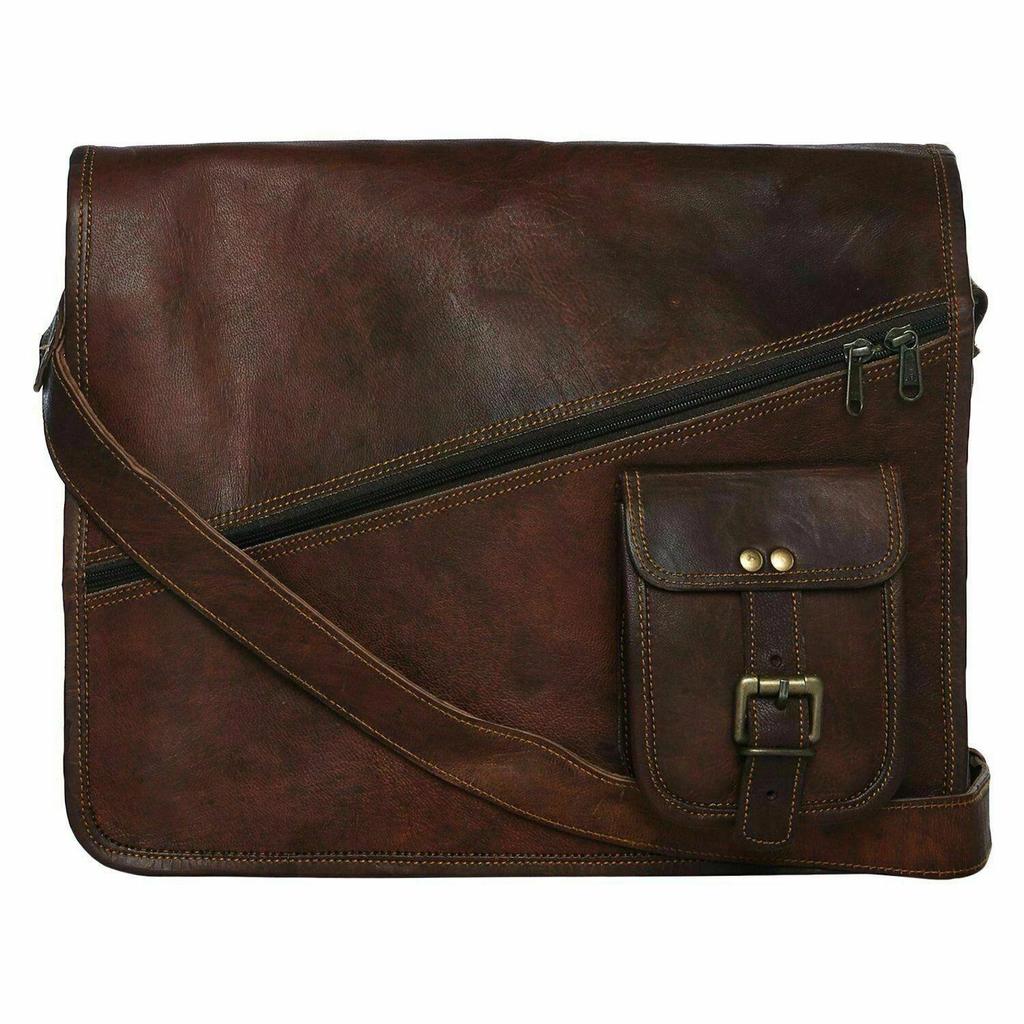 Bag Leather Vintage Men Messenger Shoulder Satchel School best deal Briefcase