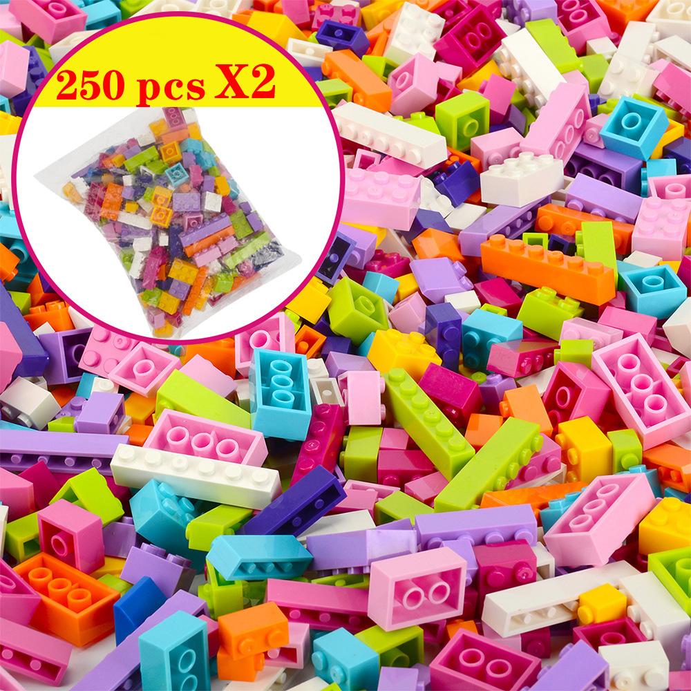 250/500/750 1000 Stück Ersatzteile DIY Klassische Bausteine Bauen Weihnachtsgeschenk Kreative Moc-Sets Stadt Spielzeug