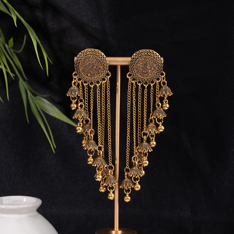 

Модні сережки-краплі для жіночих прикрас золотий