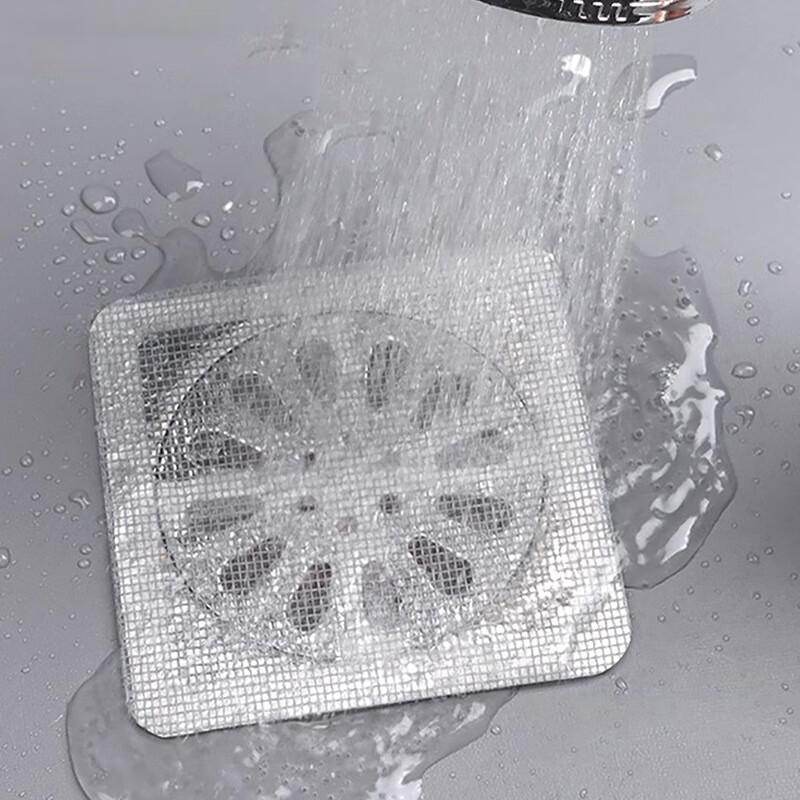 JINGRUIXIANG Disposable Floor Drain Mesh Sticker (10 Pieces)