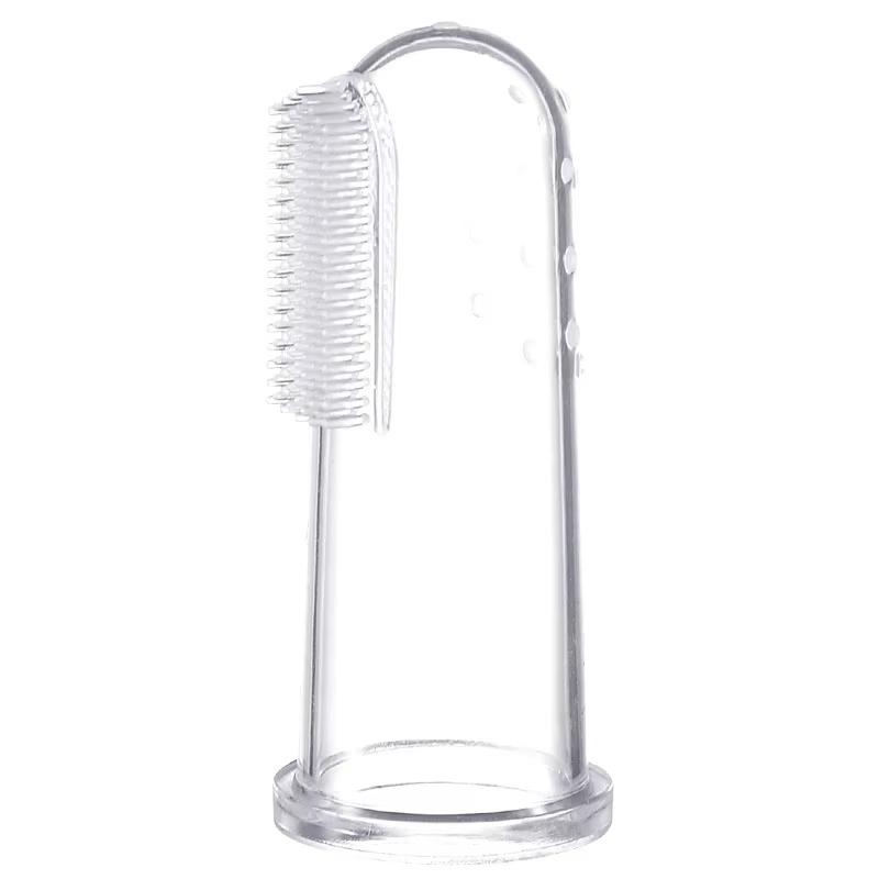 

Pet Silicone Finger Sleeves Dog Brush Bad Breath Tartar Teeth Care Tool Pet Teeth Oral Cleaning Products 1pc белый