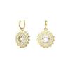 Rota Series Drop Shape Mixed Round Cut Dextera Crystal Earrings Women's Gold 5650364