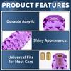 INFINAUTO Car Shift Knob 15cm Universal Automatic and Manual Car Gear Shift Knob with 2 Adapters Acrylic Purple 1 Set