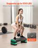 Aerobic Exercise Step Platform Adjustable Workout Stepper 4 Riser Green