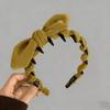 Bowknot Hair Accessories Velvet Fascinator Autumn Hair Bands  Women Girls