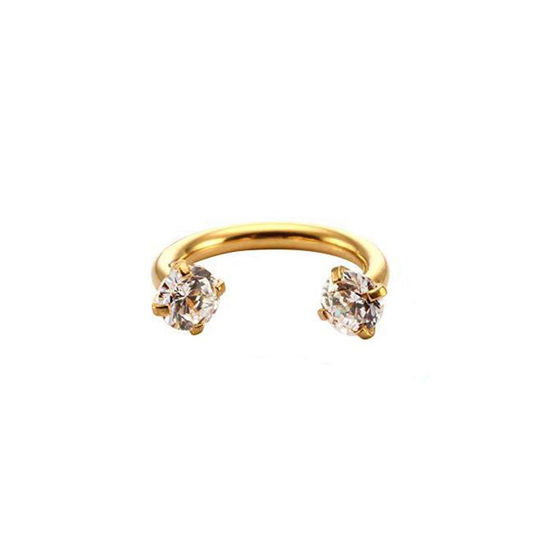 Stainless Steel Crystal Hoop Ring Piercing Nose Ear Belly Button Rings Women Men Cartilage Helix Earrings Daith Piercing Jewelry