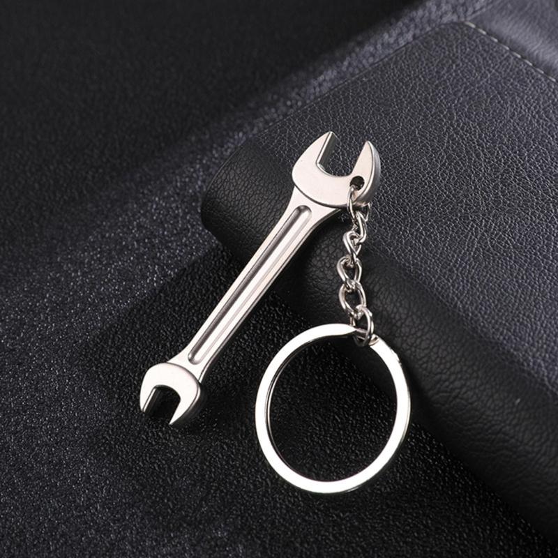 2 Stück Mini-Schraubenschlüssel Werkzeug Anhänger Schlüsselanhänger Multitool Schlüsselhalter Organizer Metallschraubenschlüssel Schlüsselring Mini-Taschenwerkzeug Orna
