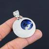 Round Sodalite Stone Sterling Silver Bezel Third Eye Chakra New Pendant Jewelry