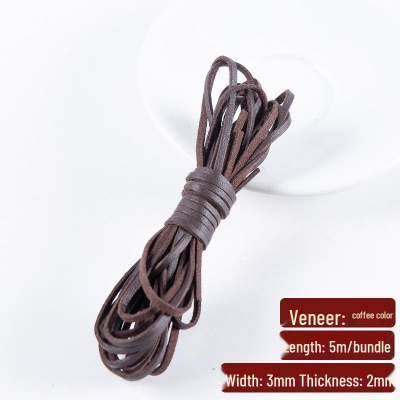 

Genuine Cowhide Rope Lanyard for DIY Jewelry - Bracelet & Necklace Material Cowhide Cord