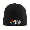Bonnets ADHD Crânes Arc-en-ciel Bonnets pour Adultes Unisexe Head Wrap Drôle Bonnets Automne Hiver Hippie Casquette Graphique
