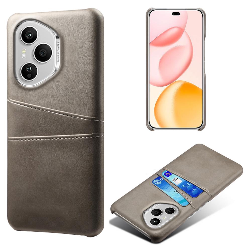 For Honor 400 Pro 5G (Global) Case Dual Card Slots PU Leather+Hard PC Phone Cover