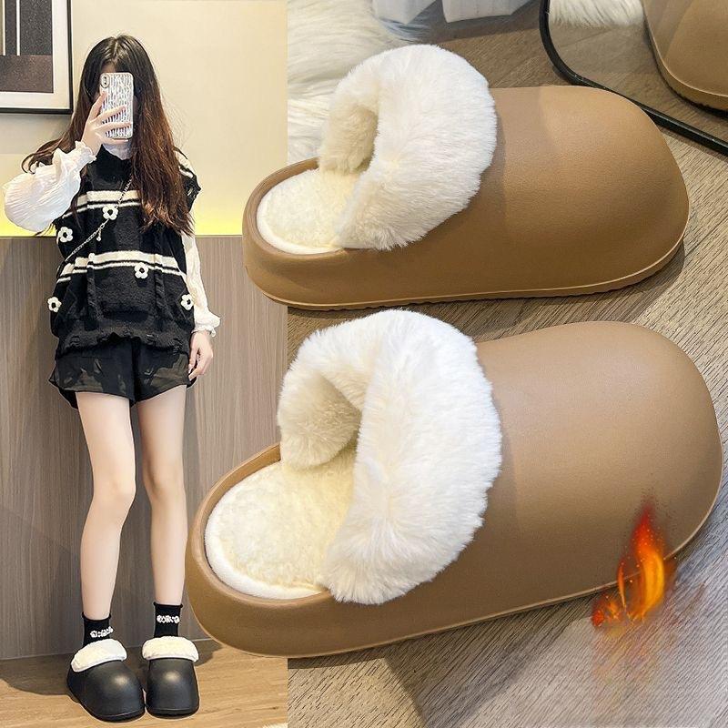 Baumwollpantoffeln mit dicken Sohlen